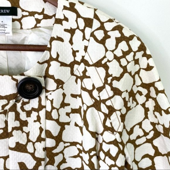 J. Crew Brown and White Patterned Blazer - Picture 3 of 9